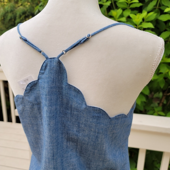🆕️ J. Crew Chambray Blue Scalloped Cami - Picture 5 of 5